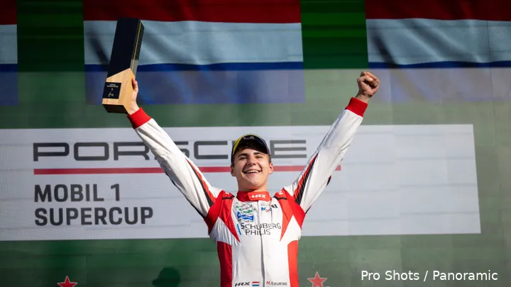 Schuring won vorig jaar de Porsche Supercup-race in Zandvoort met Zwitsers raceteam Fach Auto Tech. (Foto: Porsche Newsroom)