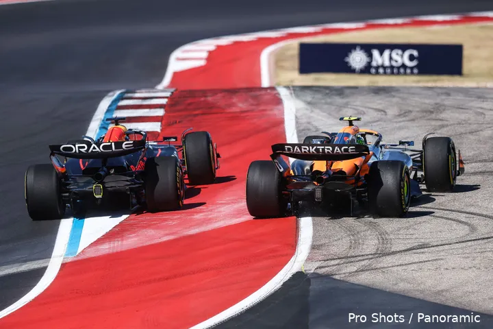 lando norris max verstappen duel start vs usa cota 2024 16