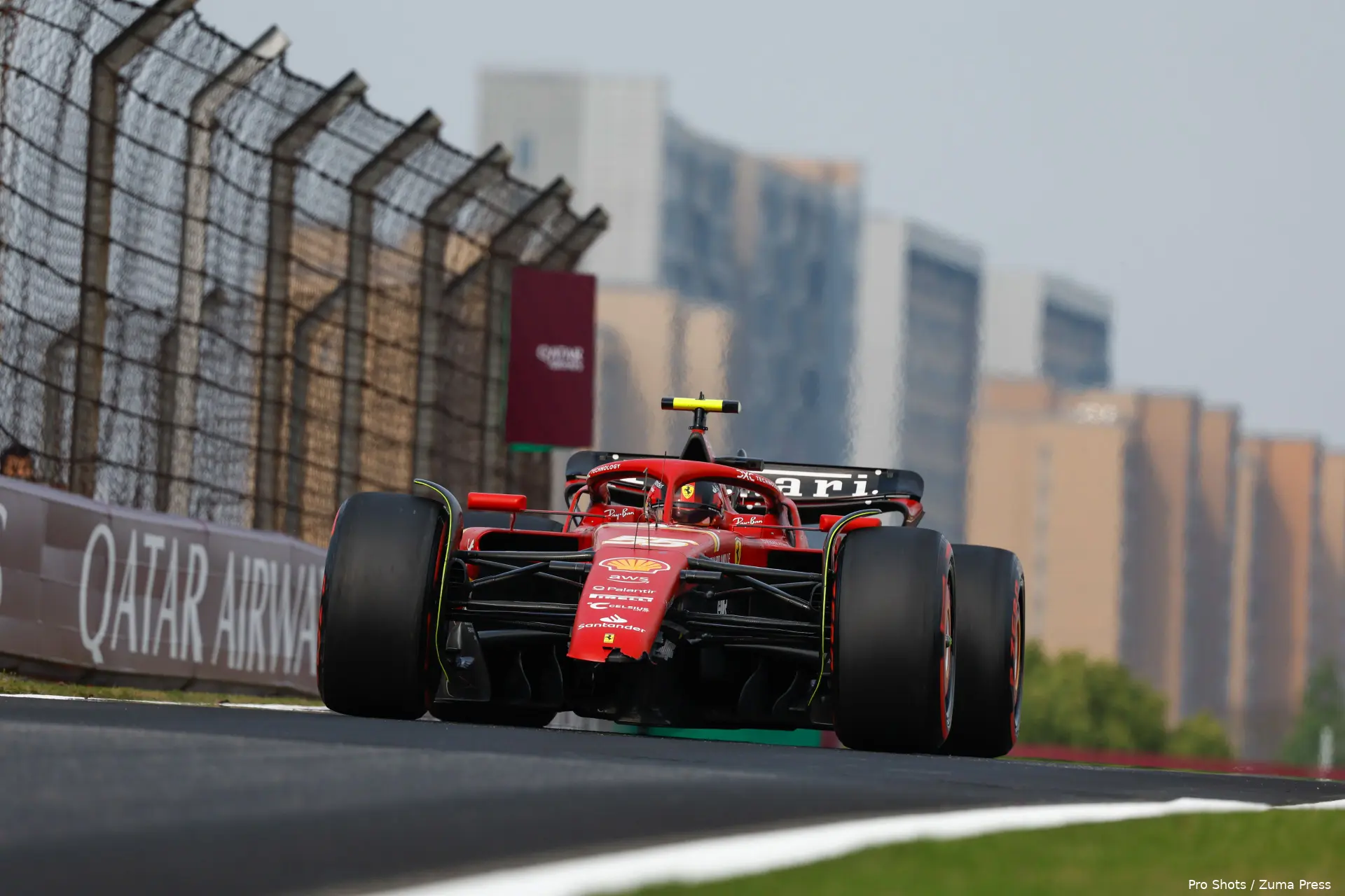 carlos sainz ferrari crash china 2024 3