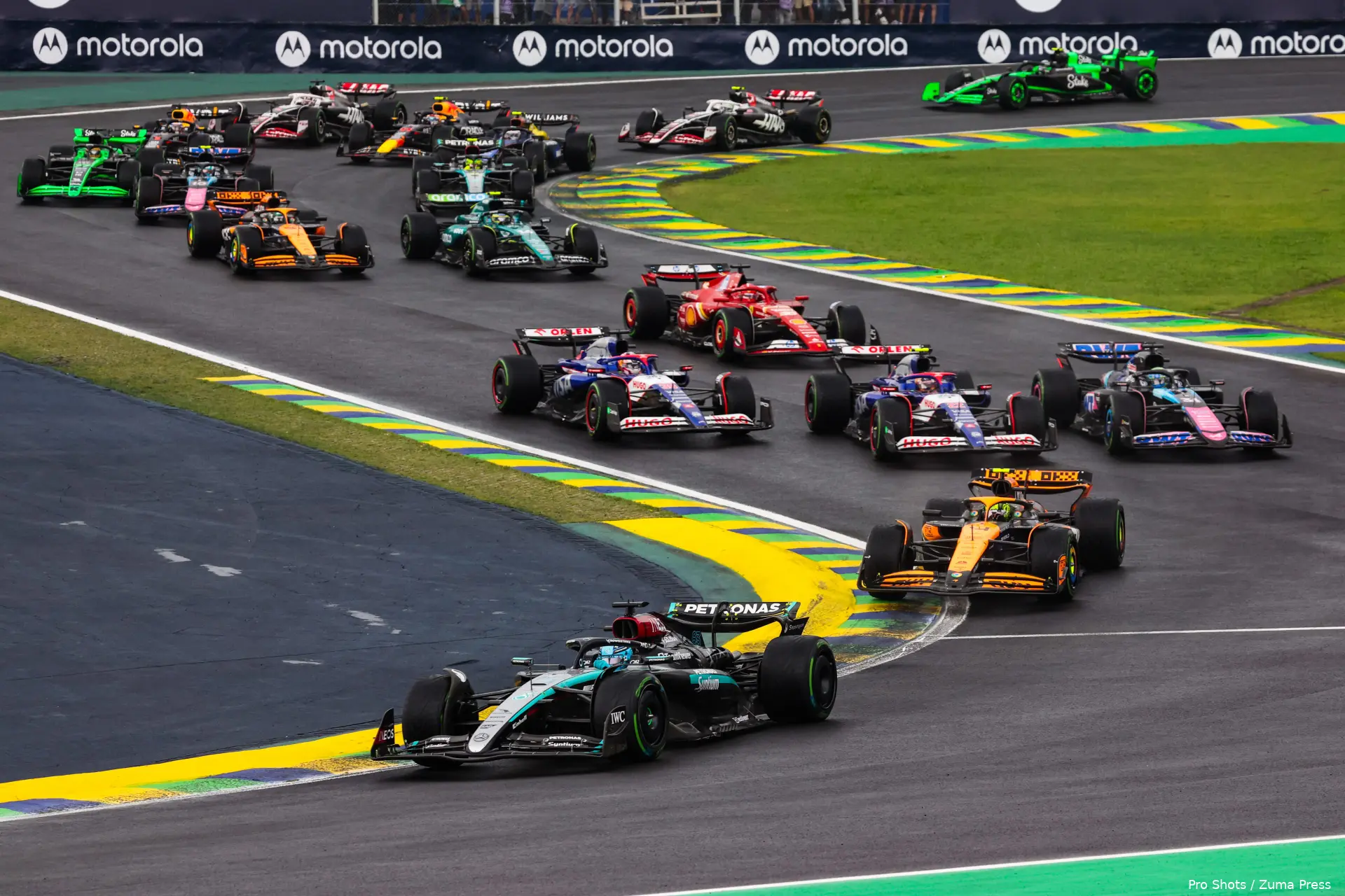 brazilie sao paulo start george russell lando norris 14