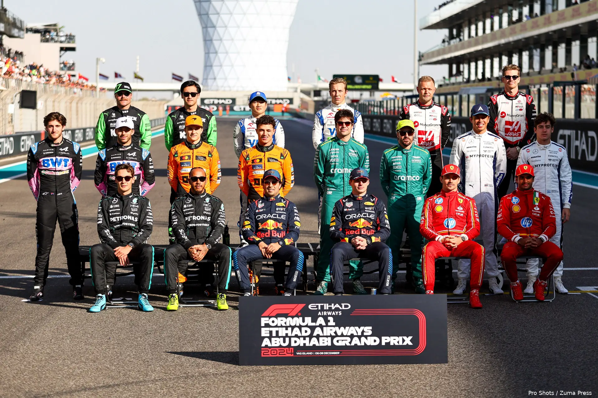 klas 2024 max verstappen abu dhabi sergio perez lando norris oscar piastri lewis hamilton george russell charles leclerc carlos sainz jack doohan 12