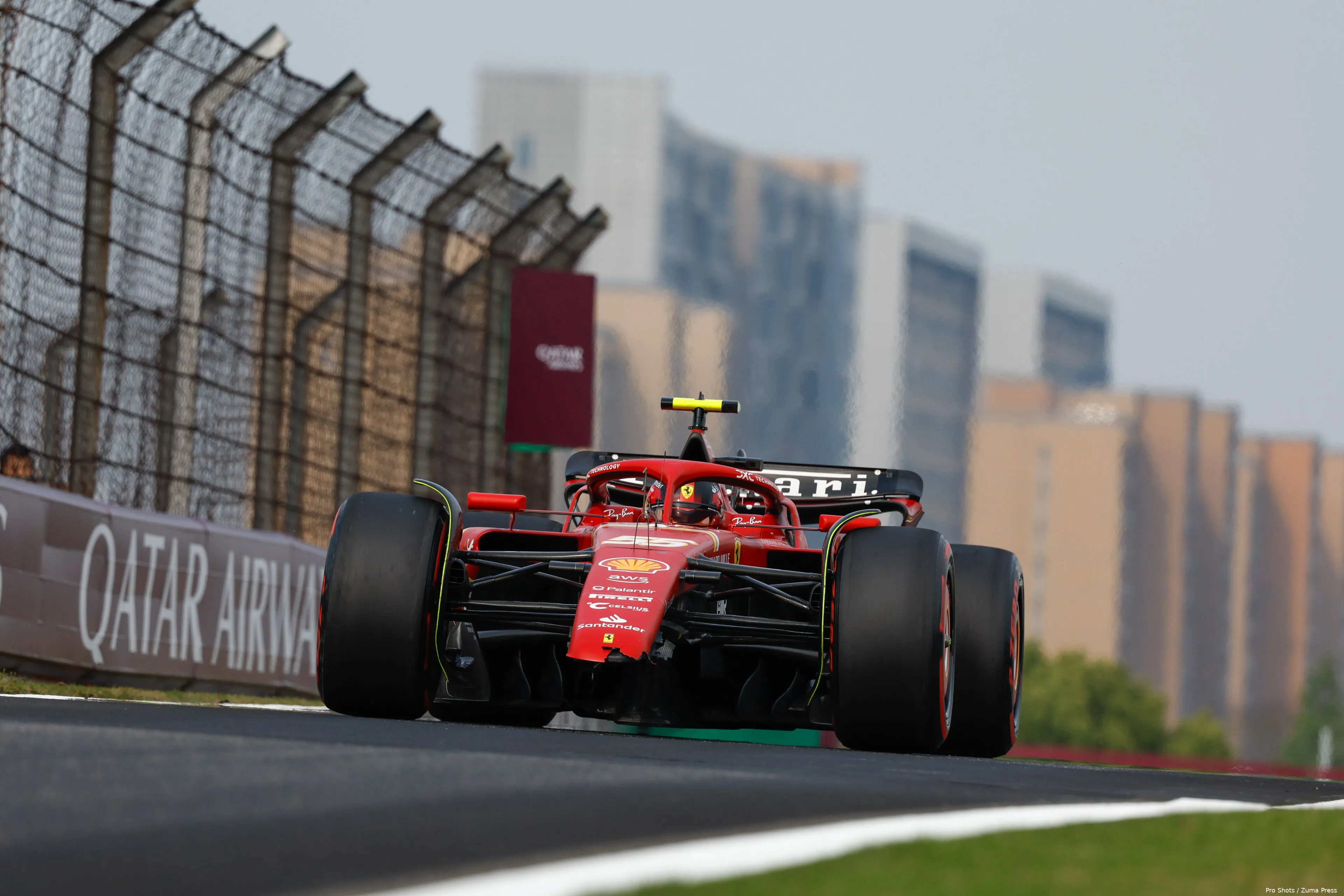 carlos sainz ferrari crash china 2024 3