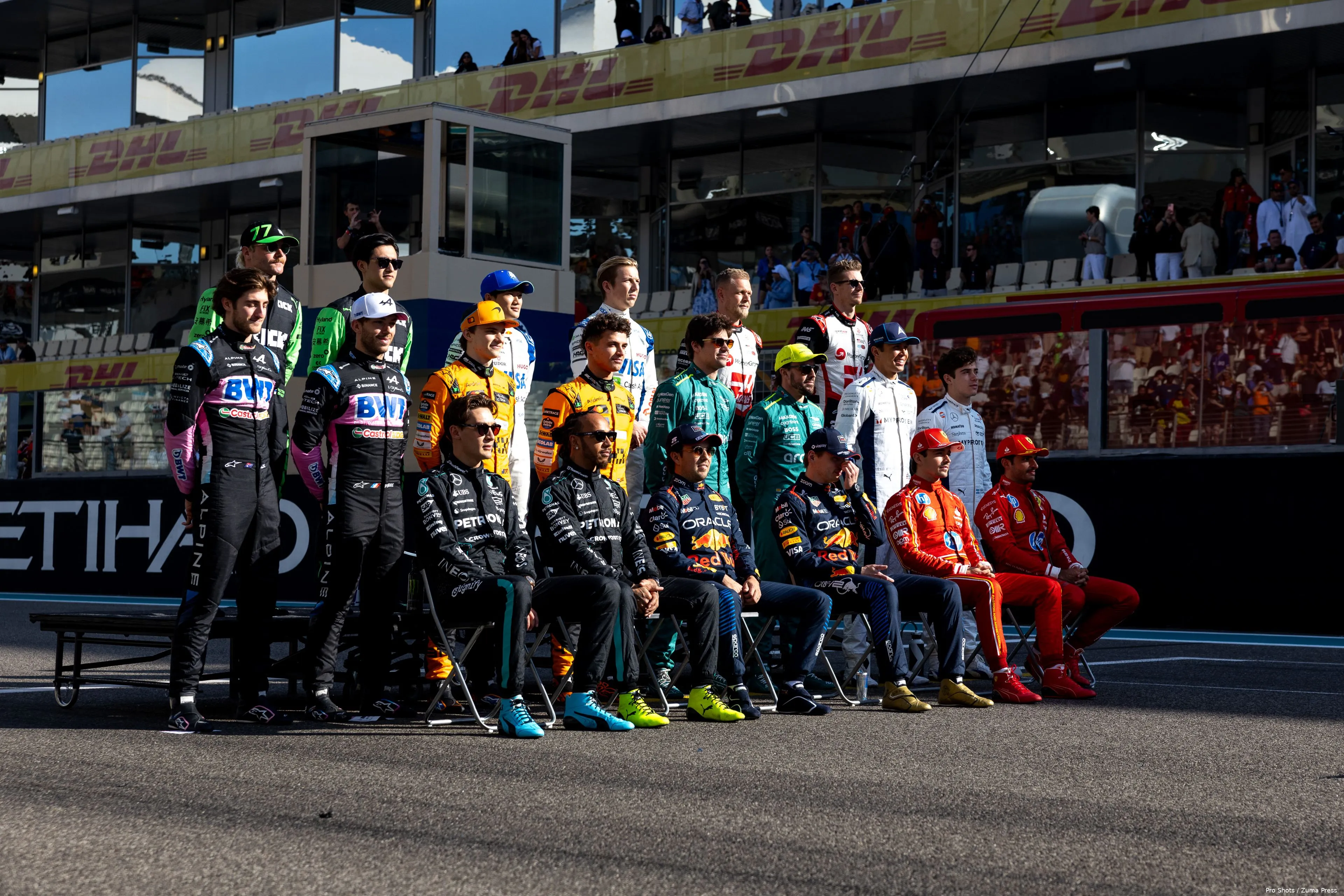 2025 klas lewis hamilton george russell lando norris oscar piastri charles leclerc carlos sainz max verstappen sergio perez