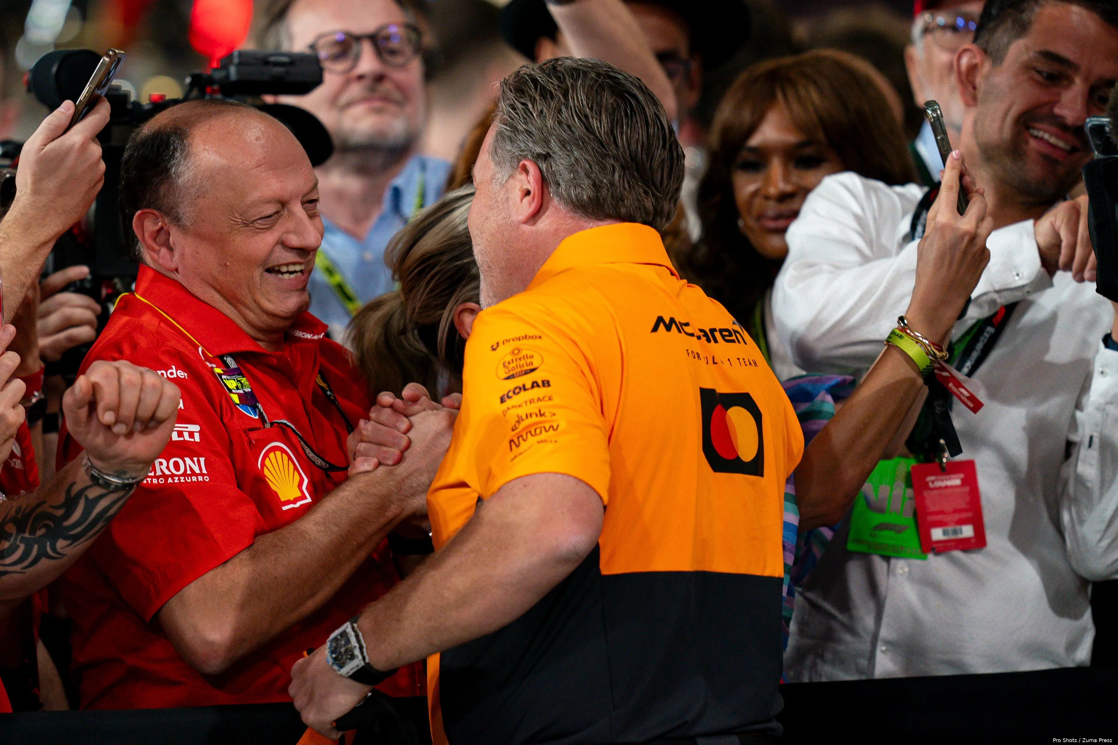 zak brown frederic vasseur abu dhabi mclaren ferrari 2024 1