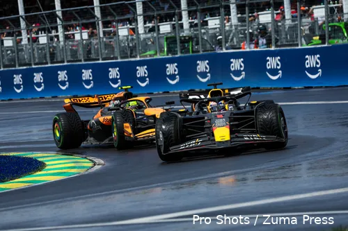 max verstappen lando norris canada regen 1