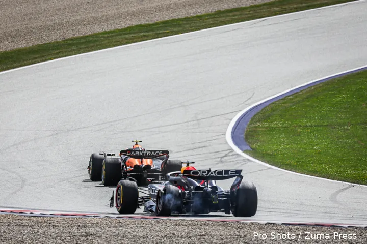 crash max verstappen lando norris oostenrijk 2024