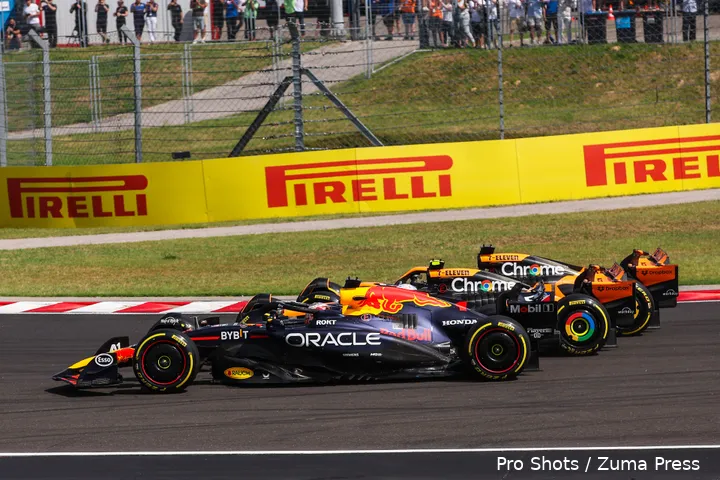 hongarije max verstappen lando norris oscar piastri mclaren red bull