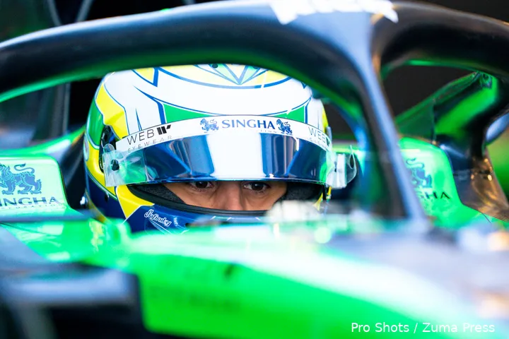 <i>Bortoleto testte voor Sauber in de post-season test.</i>