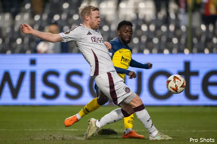 Klaassen in actie op het slechte veld in Brussel.&nbsp;
