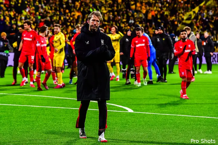 Teleurstelling bij FC Twente na de uitschakeling tegen FK Bodø/Glimt.&nbsp;