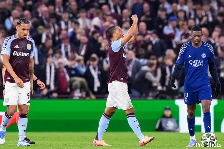 Youri Tielemans scoorde donderdagavond voor Aston Villa tegen Paris Saint-Germain, maar zijn ploeg trok over twee duels alsnog aan het kortste eind.