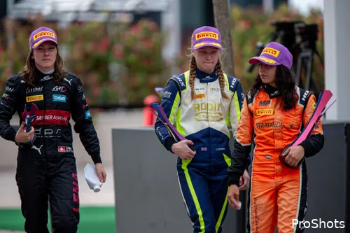 De dames van F1 Academy tijdens het raceweekend in Austin. (Foto: ProShots)
