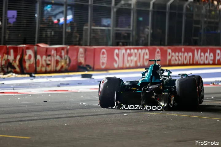 <i>Als je de schade van de crash bekijkt, kan je de moeder van Lance Stroll ergens wel begrijpen.&nbsp;</i>