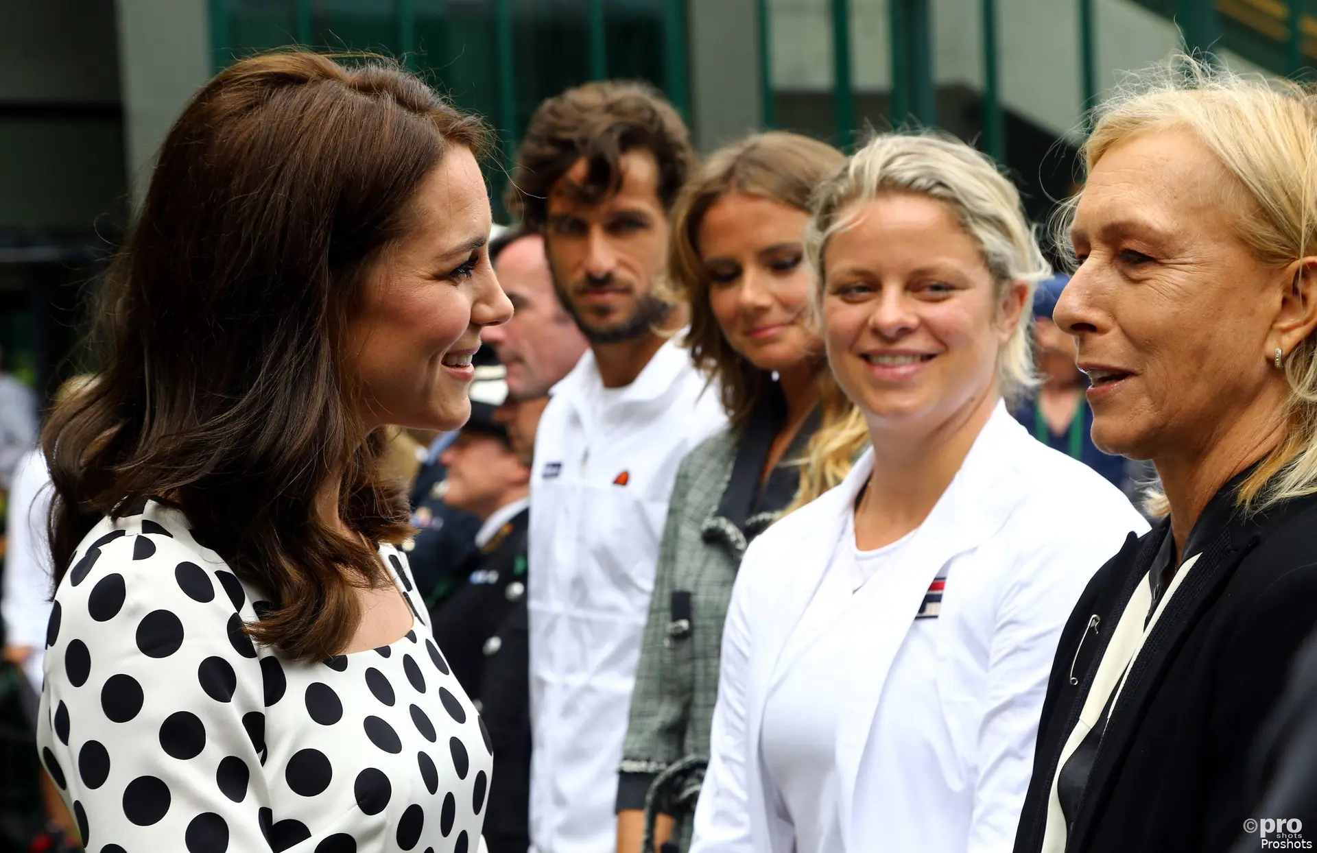 Kim Clijsters with Princess Kate and other legends.