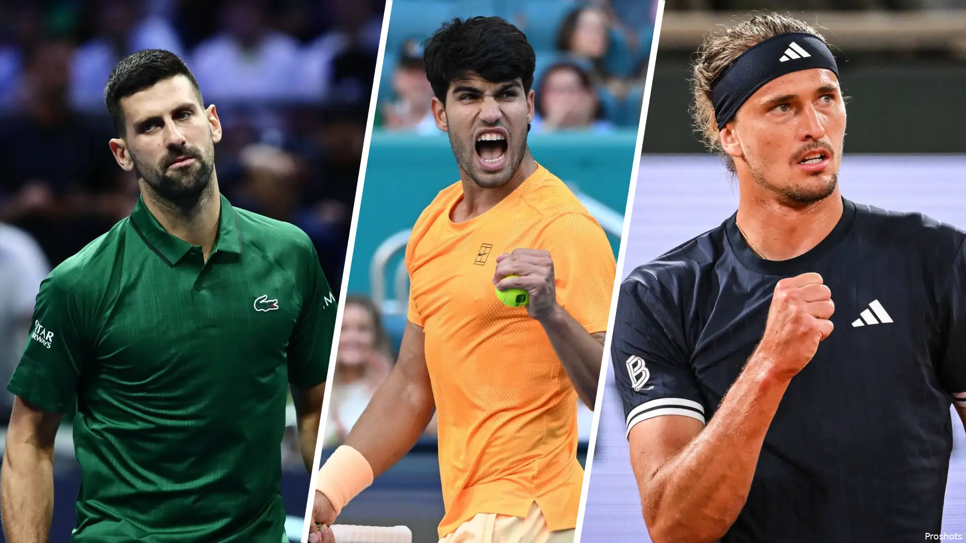 Collage DjokovicAlcarazZverev