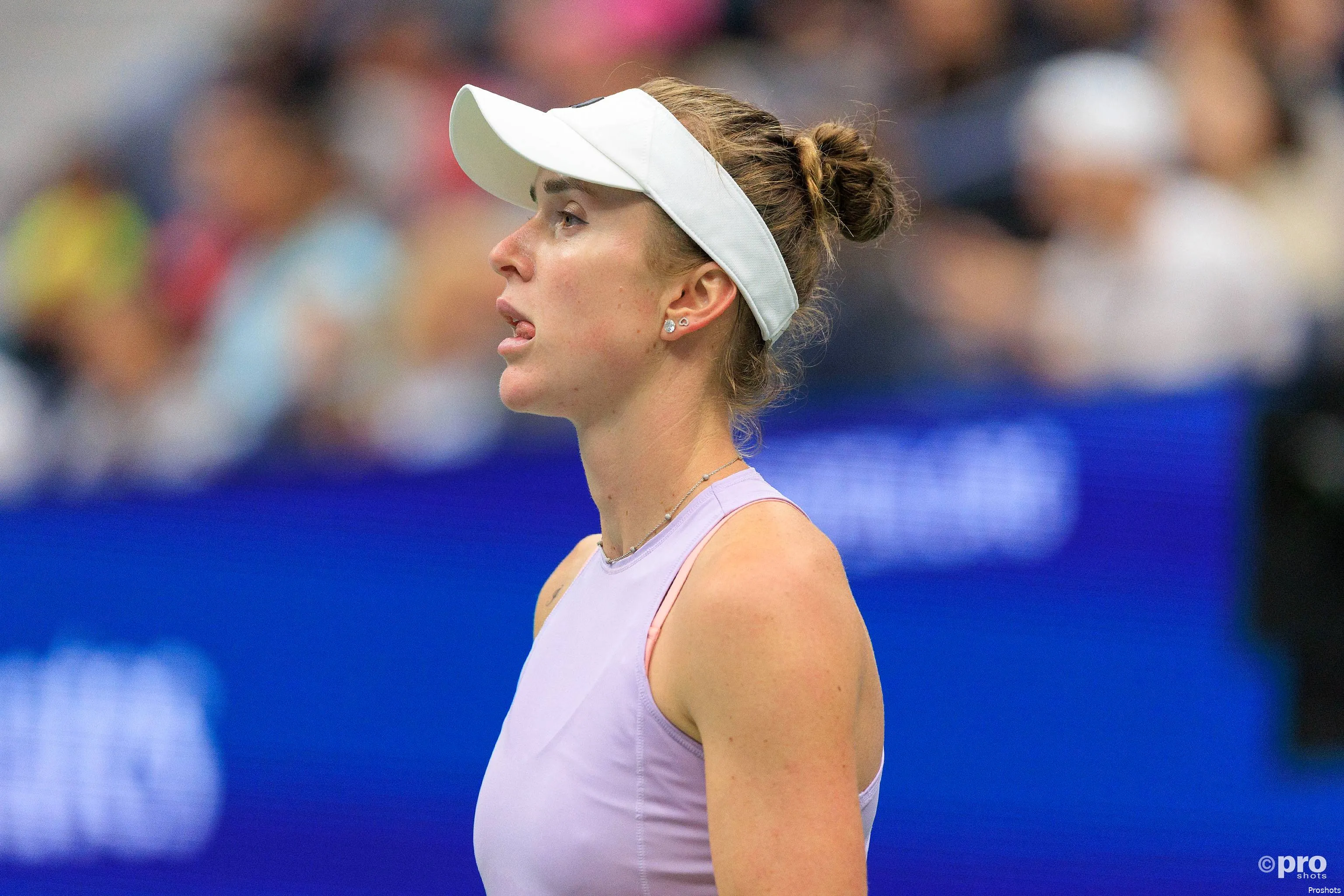 Elina Svitolina looking focused at the 2025 US Open