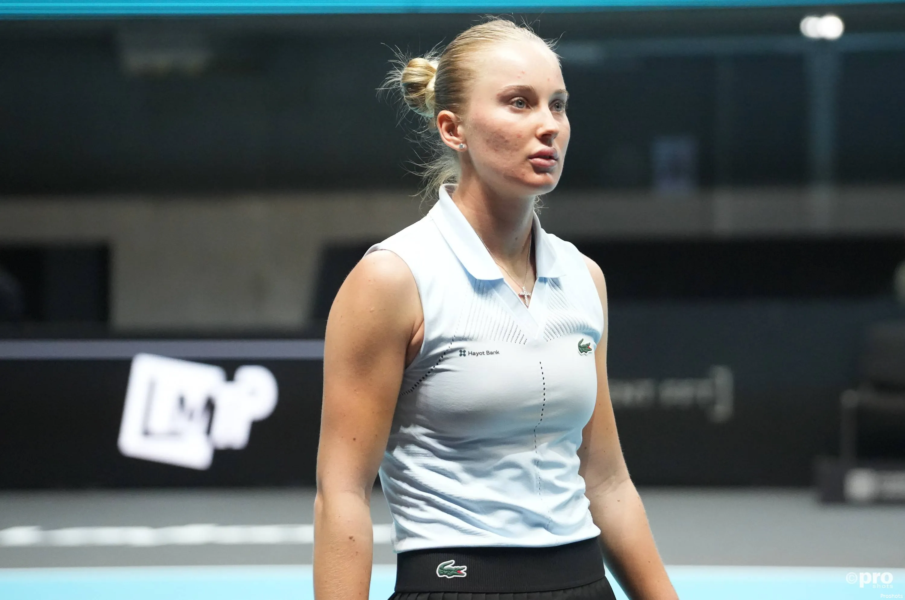 Polina Kudermetova looks on at Angers.