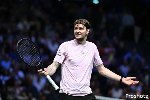 Alexander Bublik at Paris Masters.