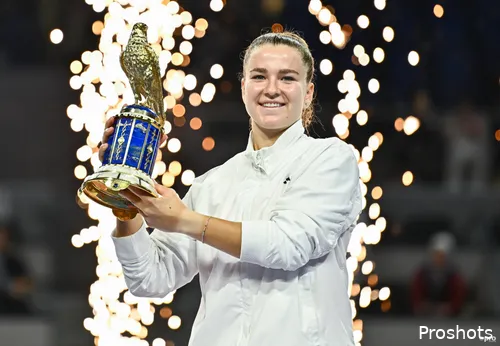 Karolina Muchova holds title.