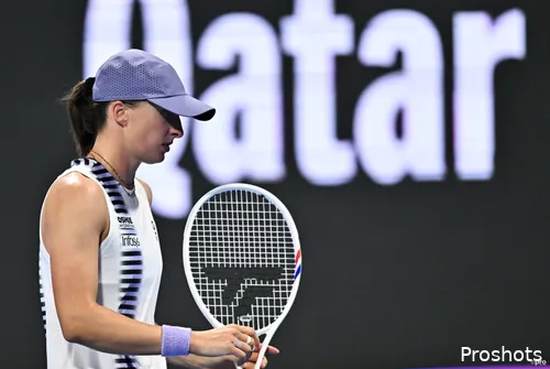 Iga Swiatek en el Qatar Open 2026