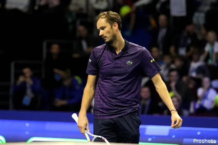 Daniil Medvedev was one of the many Russians participating in an exhibition in St Petersburg