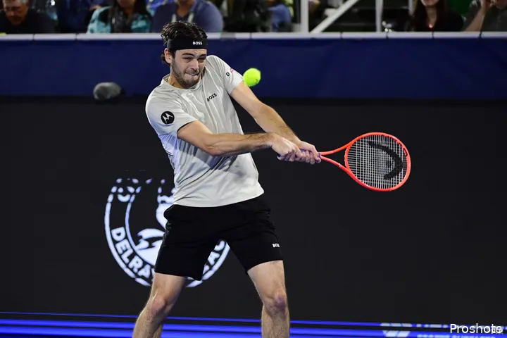 Taylor Fritz in action