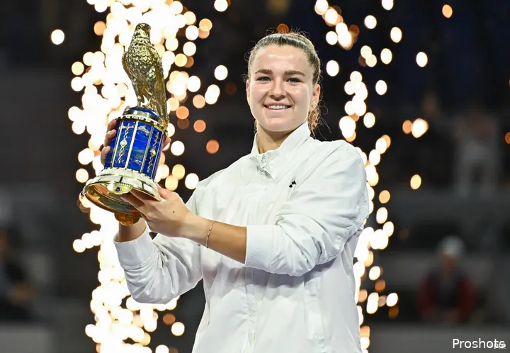 Karolina Muchova holds title.