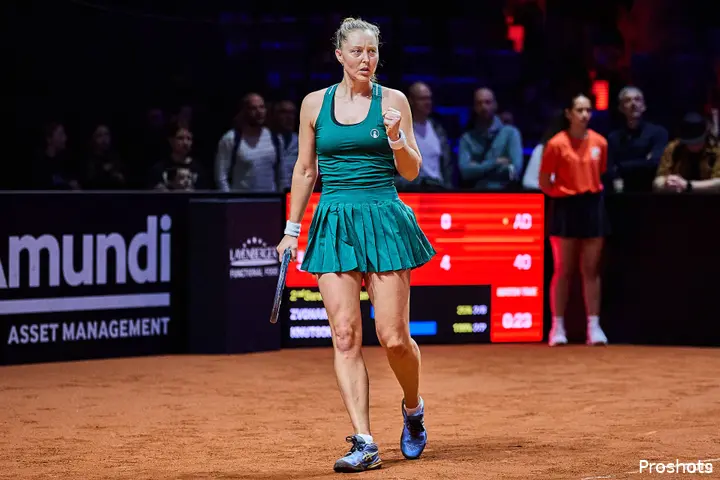 Gabriela Knutson clenches fist.