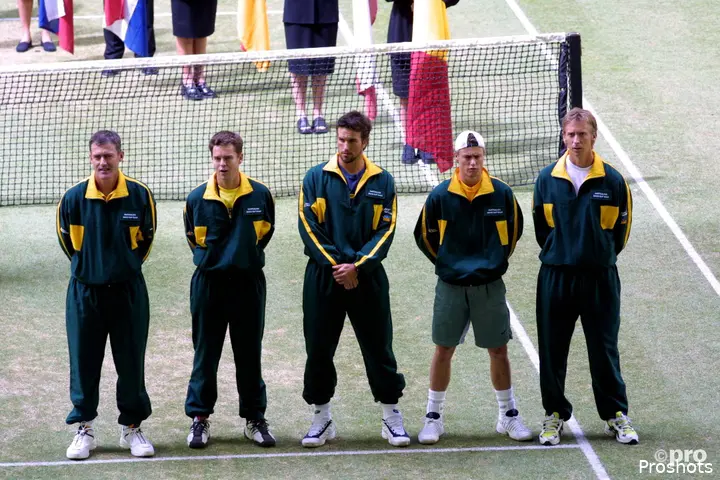 Rafter with the Aussie team.