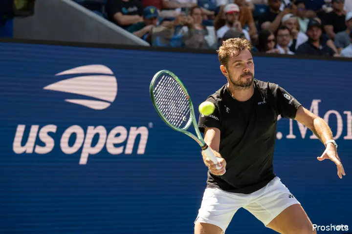 Stan Wawrinka during practice at US Open 2026.