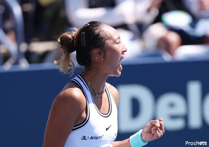 Zheng Qinwen at US Open qualifying