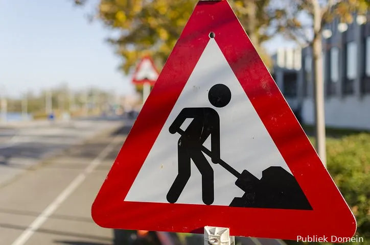 wegwerkzaamheden bord