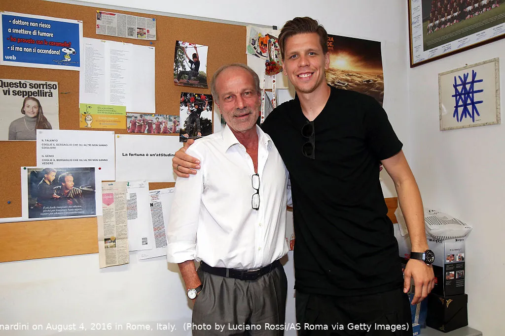 szczesny e sabatini trigoria foto getty