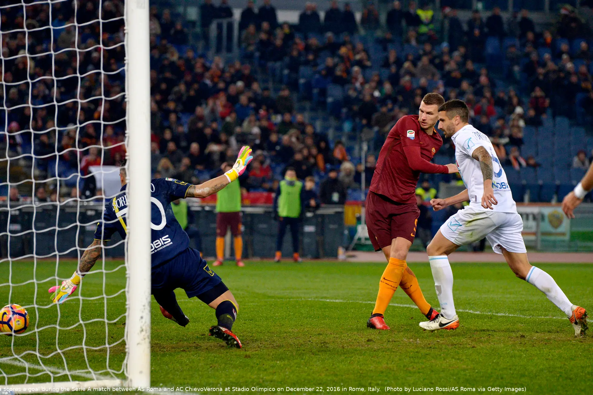 roma chievo gol dzeko