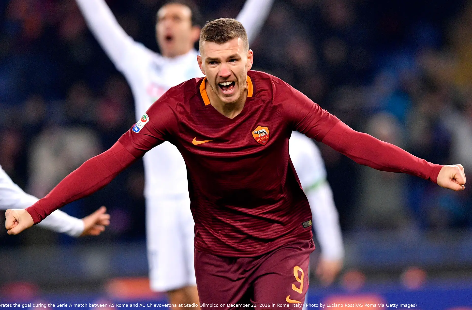 roma chievo dzeko esultanza