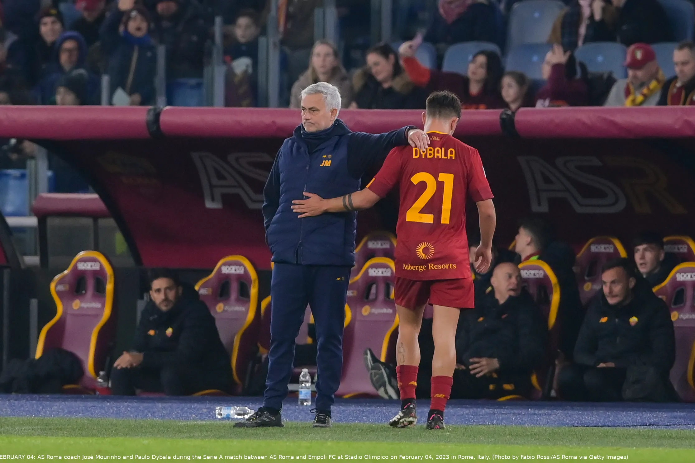 mourinho dybala sostituzione roma empoli