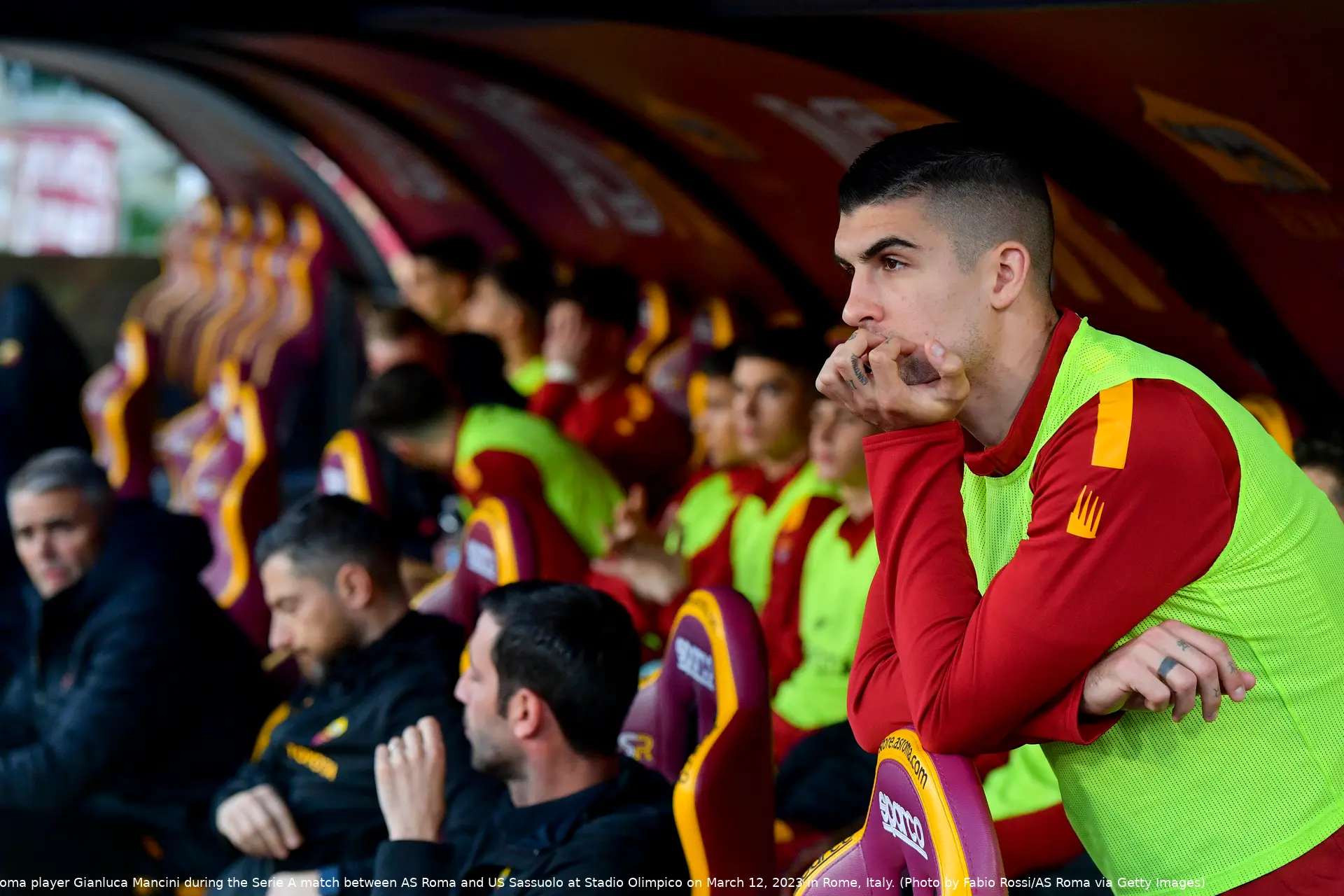 roma sassuolo mancini panchina