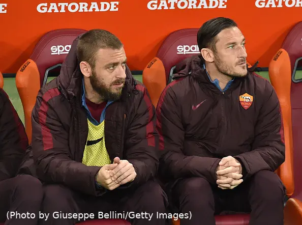 de rossi totti panchina 2