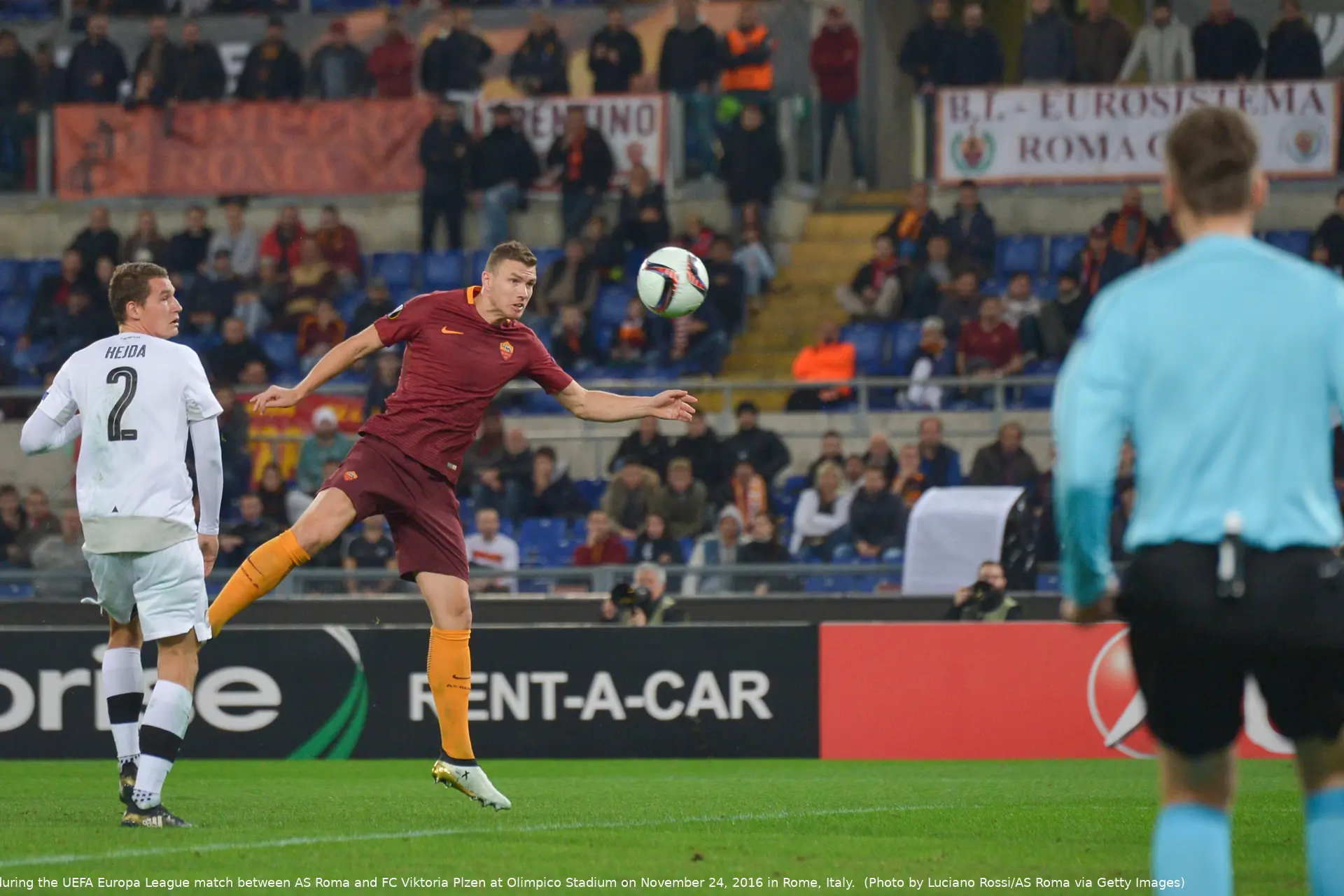 roma viktoria plzen dzeko gol di testa 2