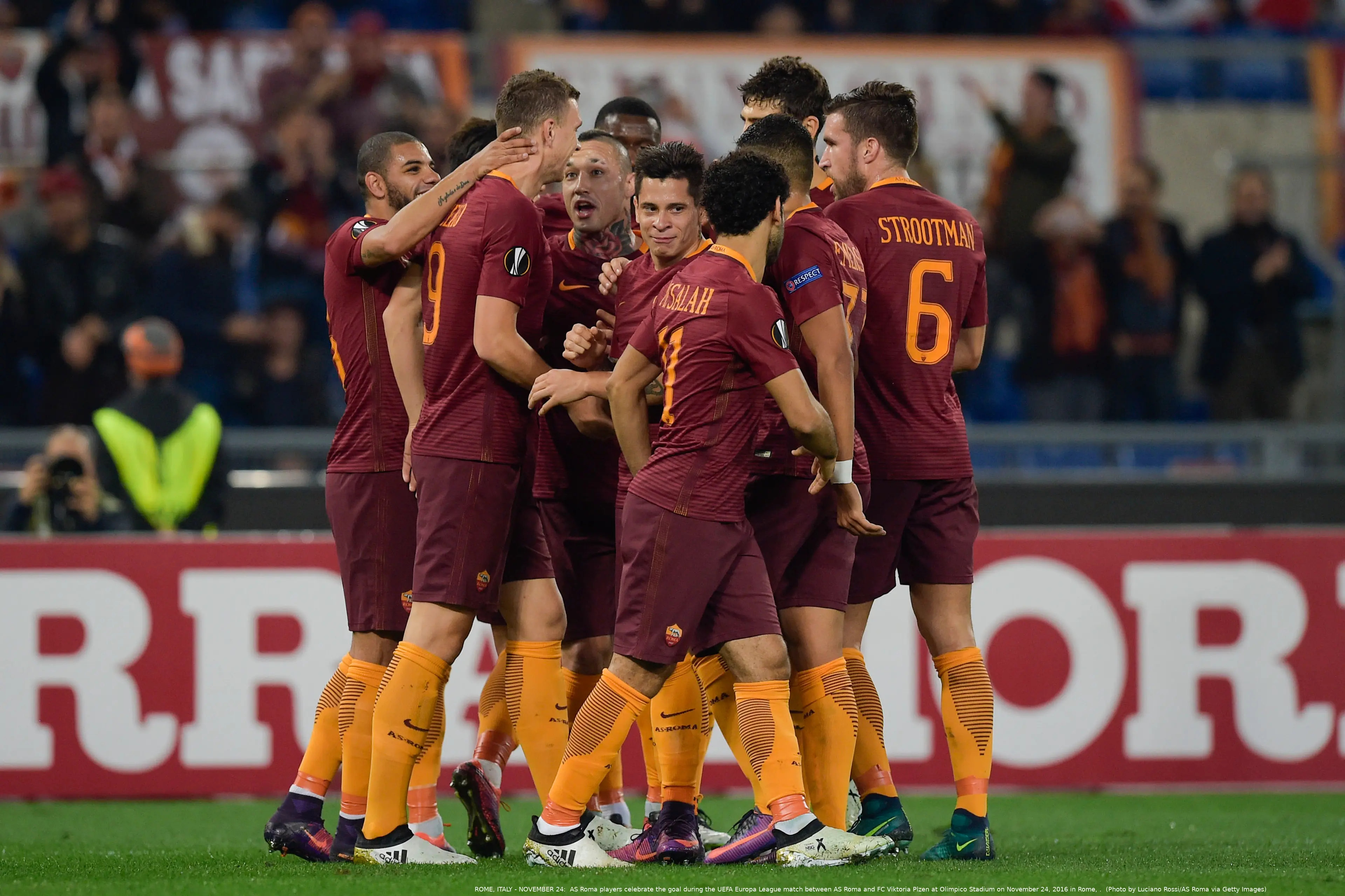 roma viktoria plzen esultanza gol