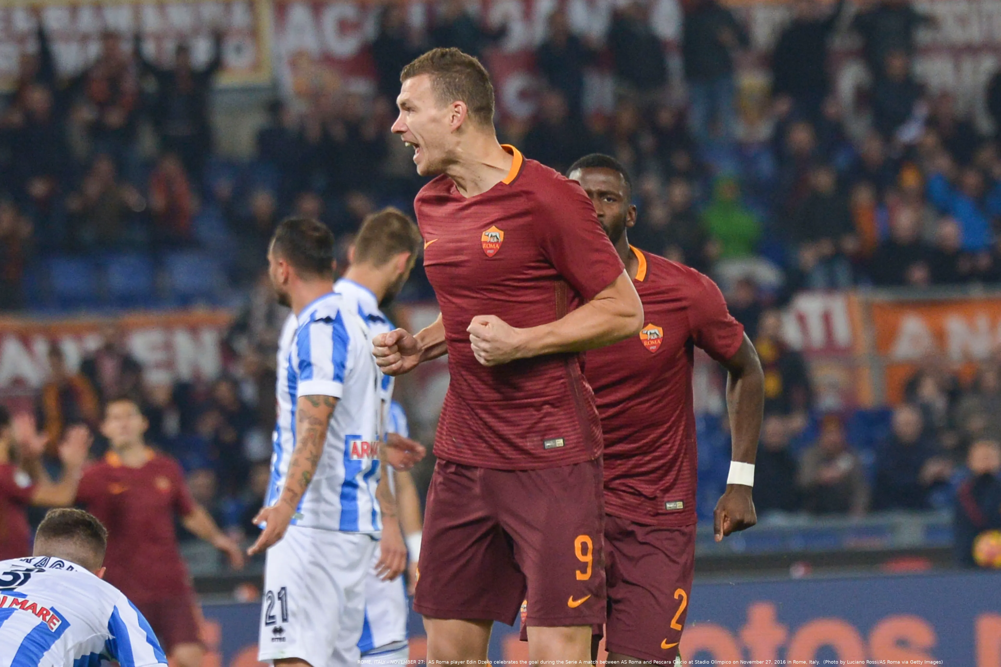roma pescara dzeko gol