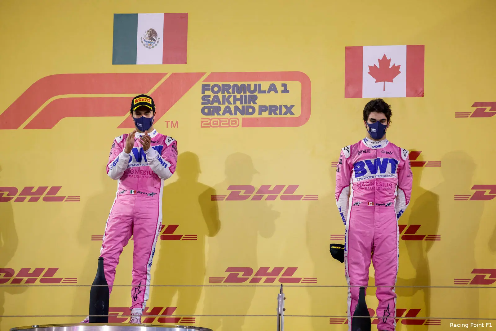 lance stroll en sergio perez gp sakhir racing point