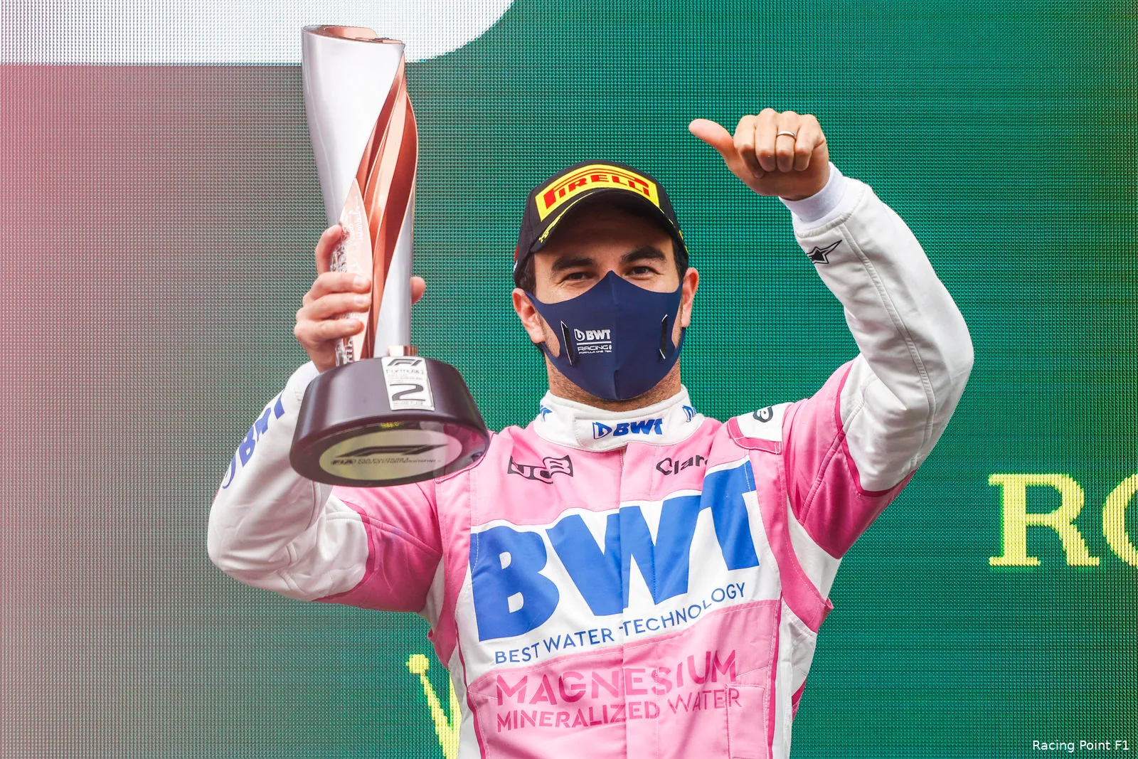Sergio Perez Racing Point podium Turkije