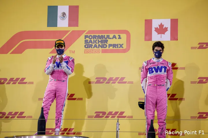 <i>Een emotionele Sergio Pérez neemt afscheid van Racing Point met een zege.&nbsp;</i>