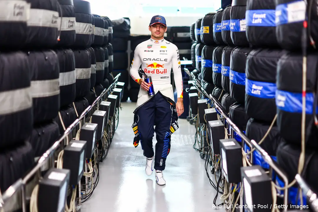 Verstappen hield voet bij stuk na afloop.