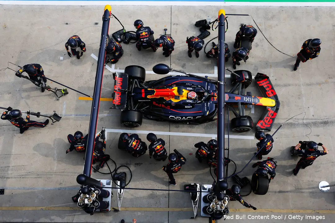 <i>Mogelijk staan er weer pitstoptrainingen te wachten op de monteurs van Red Bull Racing.&nbsp;</i>