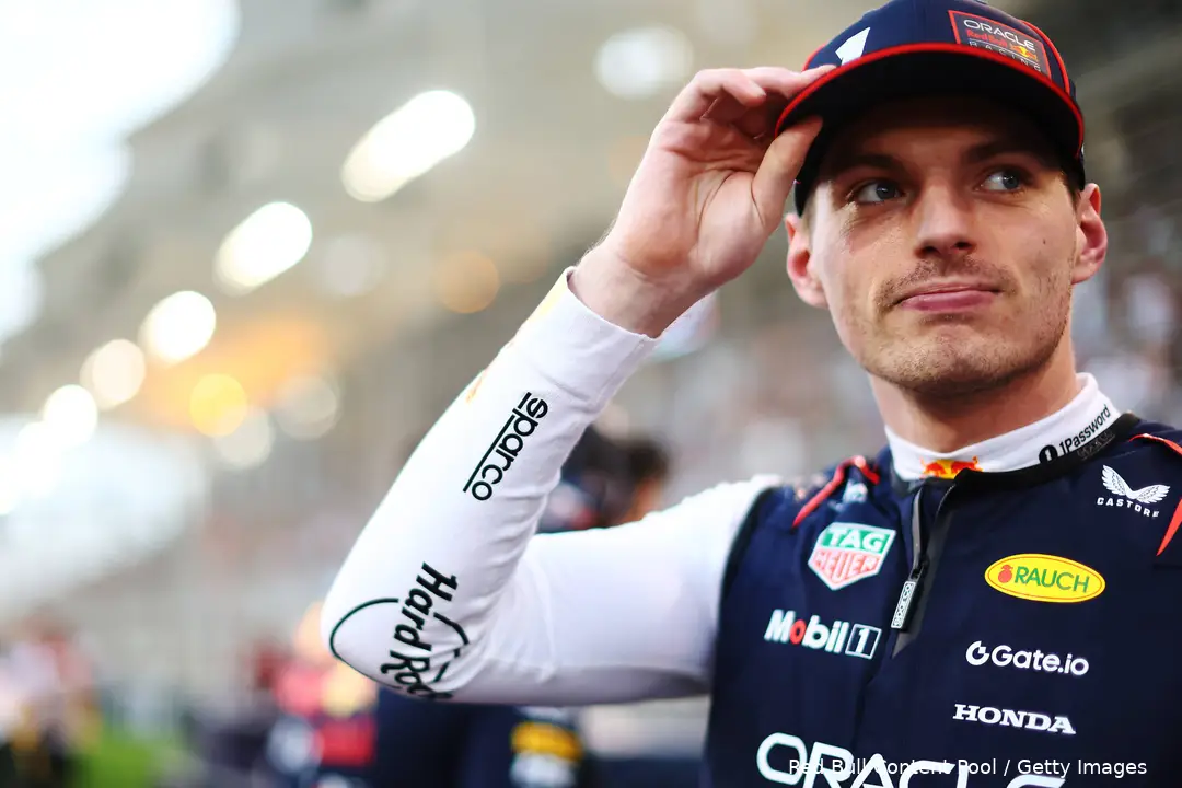 <i>Max Verstappen was niet te genieten na de Grand Prix van Bahrein 2025.</i>