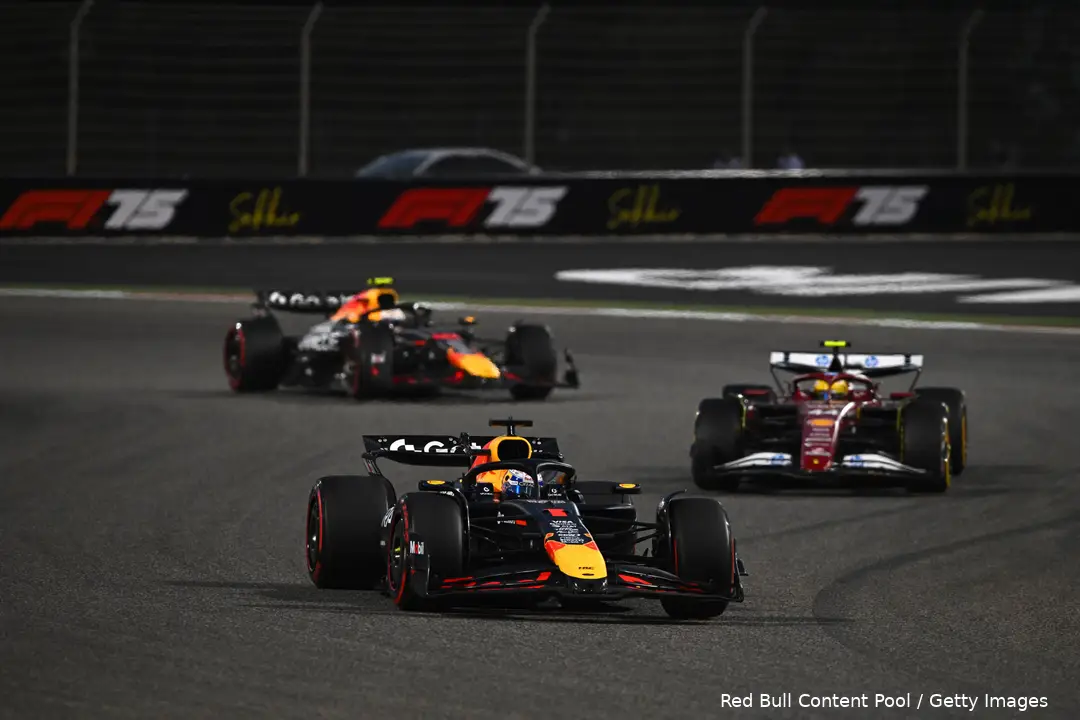 Verstappen werd slechts zesde in Bahrein.