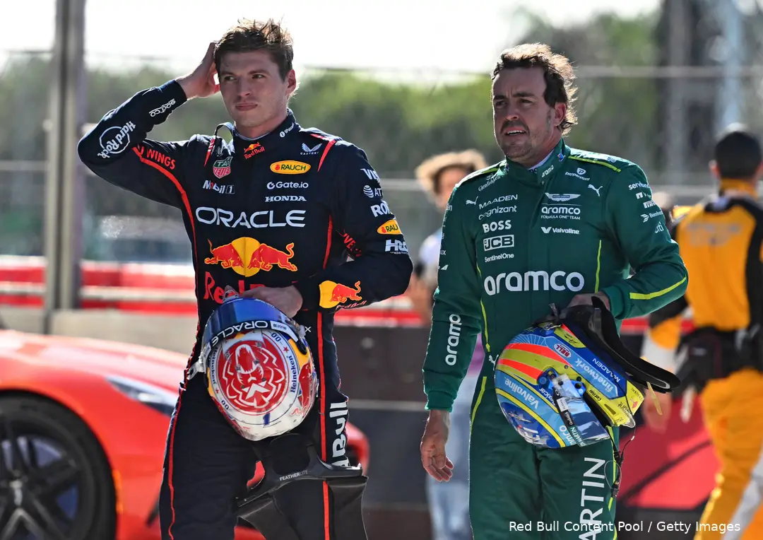 max verstappen red bull racing fernando alonso aston martin 2025 miami vrijdag sprintkwalificatie 1