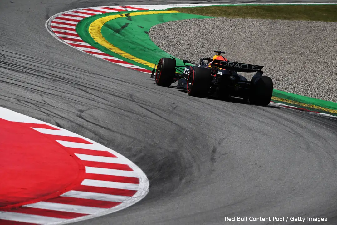 Verstappen was pislink tijdens de Grand Prix van Spanje.